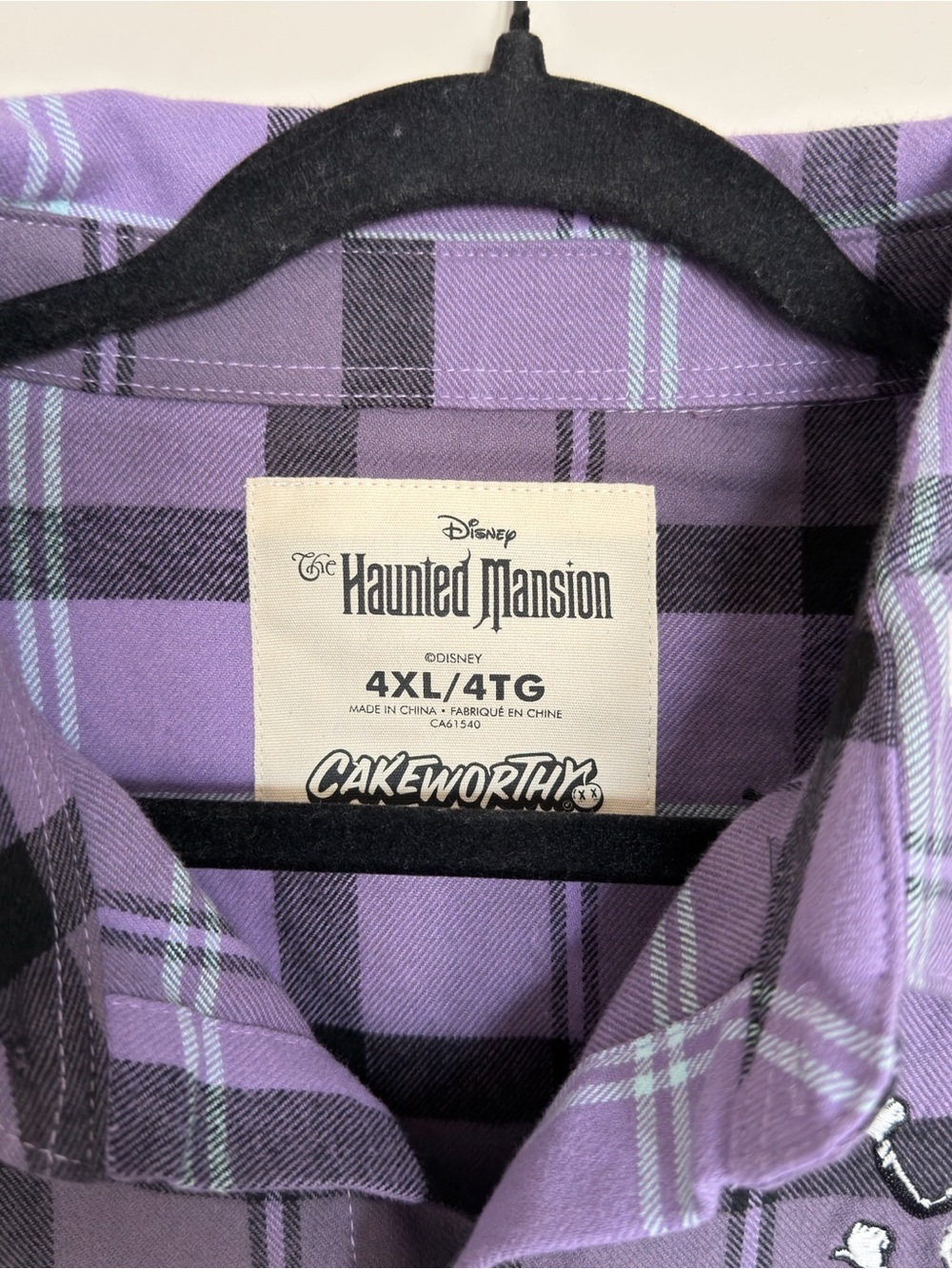 Cakeworthy Haunted Mansion Button Down Flannel Plus Size - Picture 3 of 5